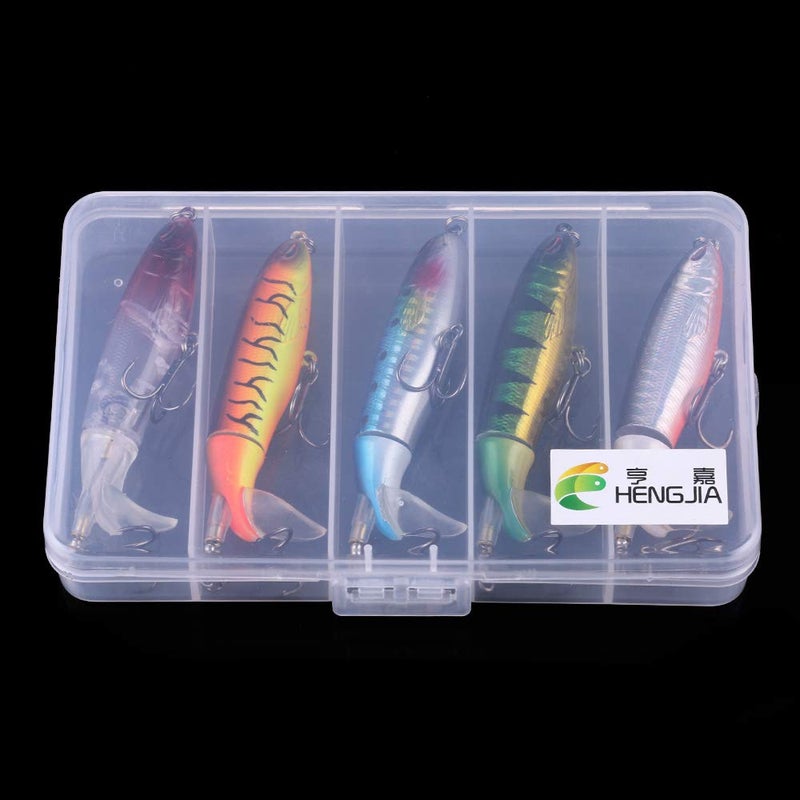 HENGJIA Fishing Lure for Bass, Whopper Lure Plopper Lures Kit for Bass Trout, Topwater Lures with Floating Rotating Tail for Freshwater Saltwater - Image 3